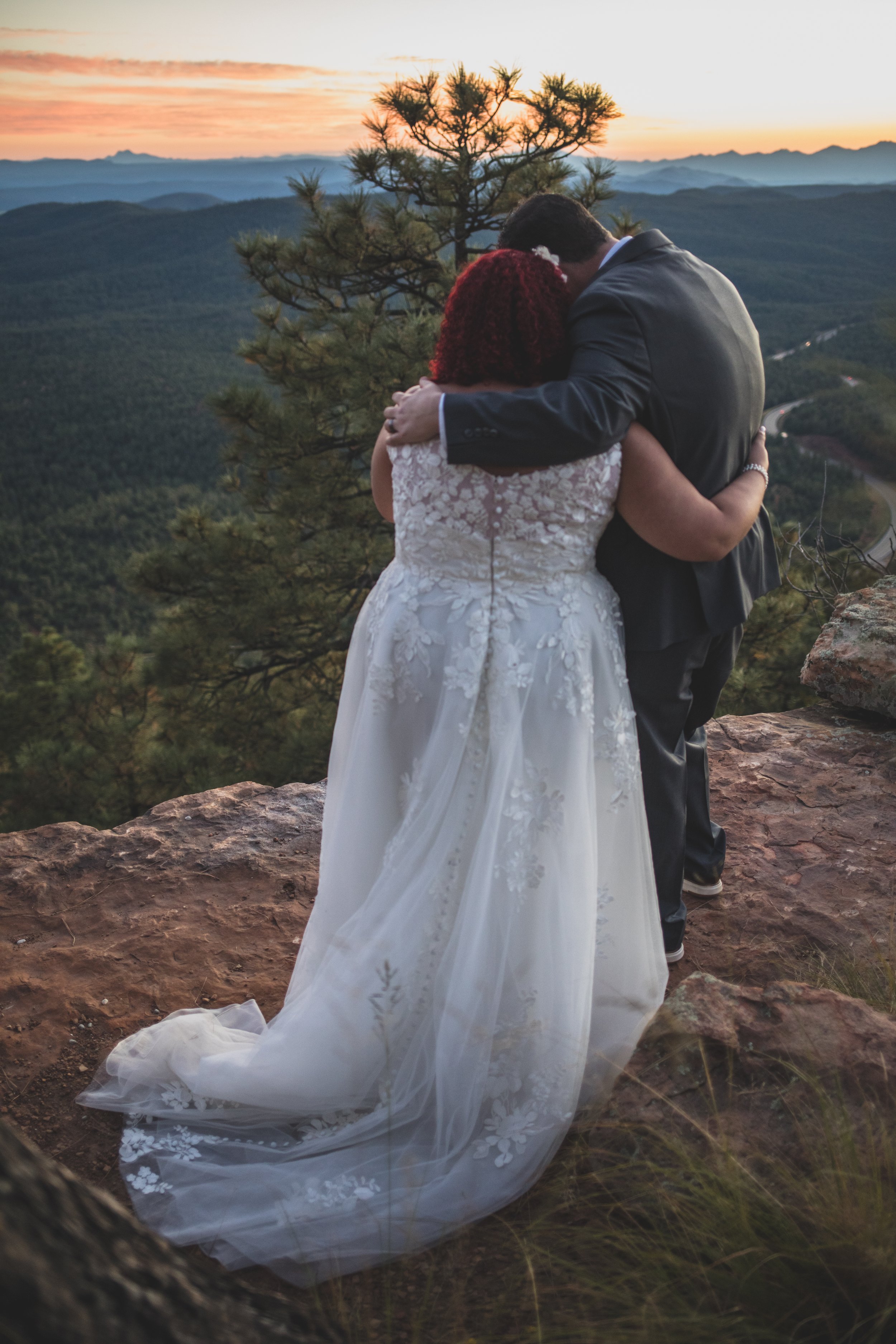  Couple at Northern Arizona Rim Elopement by  Arizona Elopement Photographer Jennifer Lind Schutsky 