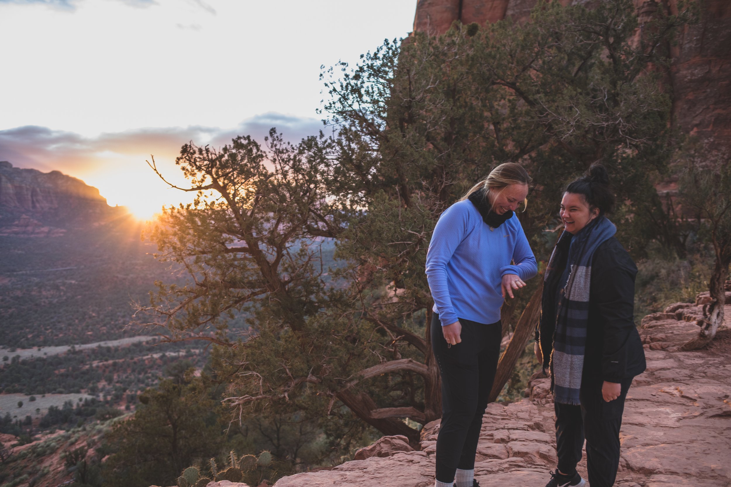  Same Sex Couple Surprise  Proposal at Cathedral Rock in Sedona by Arizona Photographer Jennifer Lind Schutsky  