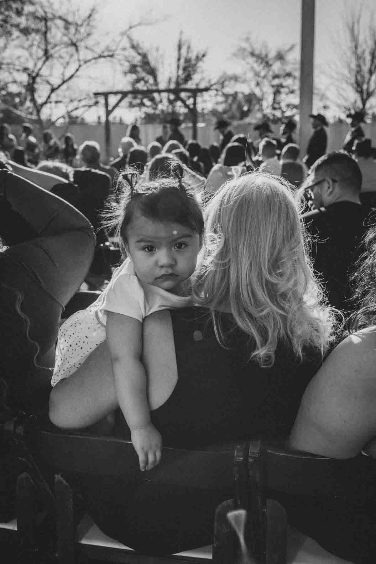  Guests at Mexican Cowboy / Vaquero Farm Wedding at the Big Red Barn wedding at Schnepf Farms in Queen Creek, Arizona by Arizona based Photographer, Jennifer Lind Schutsky. 