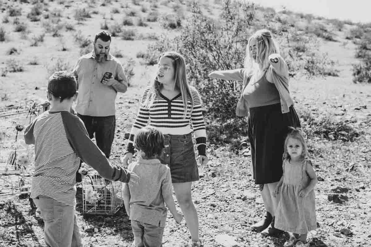  Family behind the scenes during Creative Photography Family Session with best Phoenix family photographer, Jennifer Lind Schutsky. 
