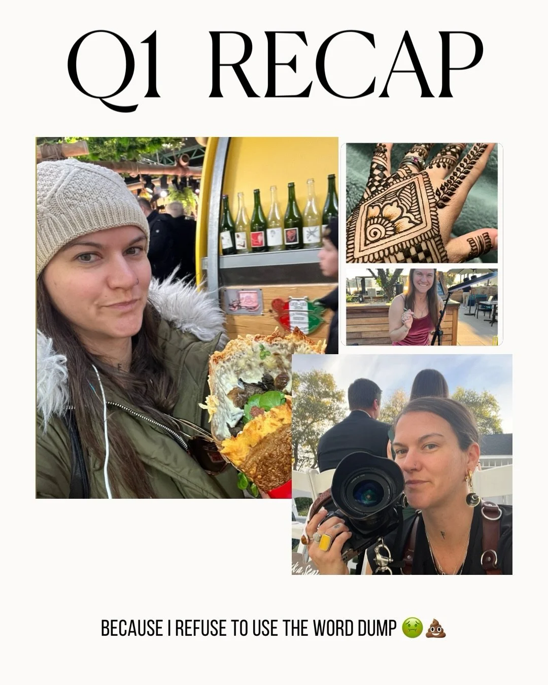 Alternatives to the word dump 💩

Recap
Highlights 
Photo Diary
Camera Roll Chronicles
Snapshot Gallery
Scrapbook
Behind the Scenes // BTS
Photo Spill
Visual Vault
Currents

I swear if I see anyone else use the D word I&rsquo;m gonna unfollow. Idk wh