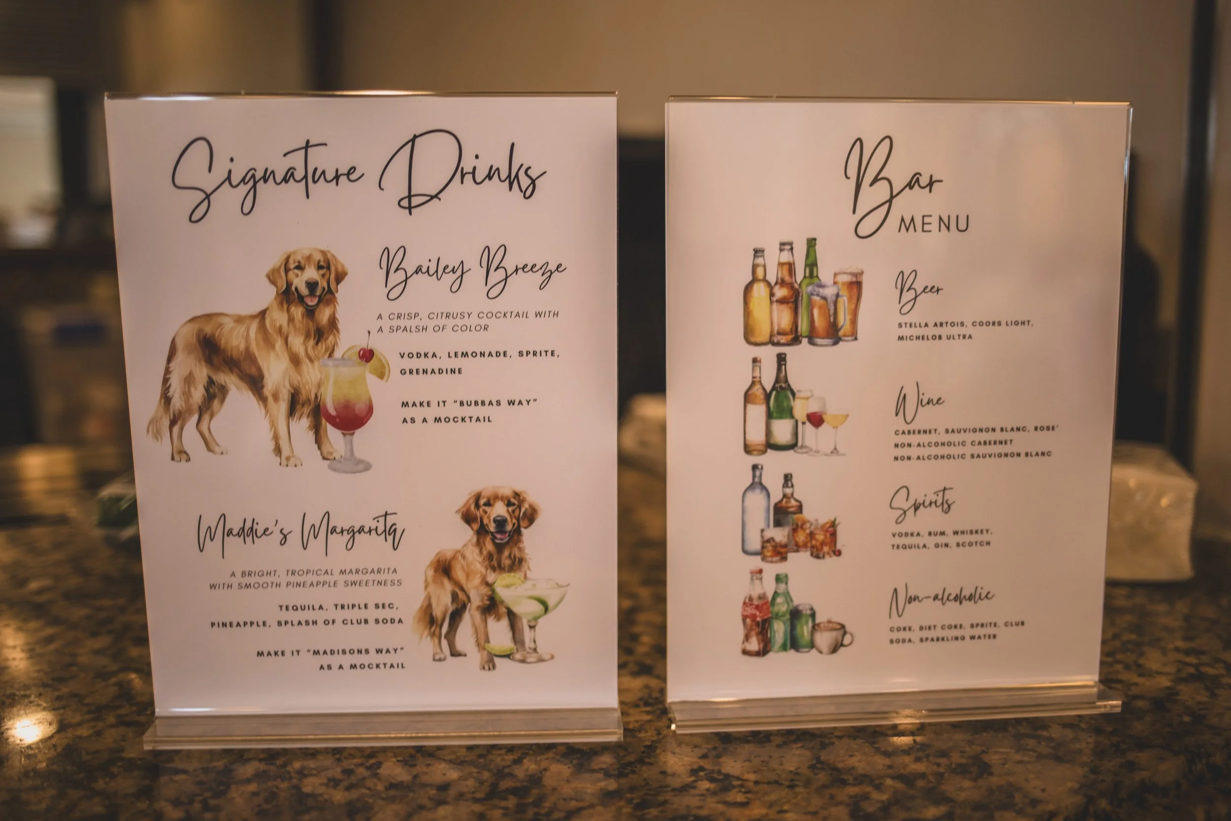 Wedding day reception details at Val Vista Lakes Event Venue by experienced wedding photographer in Arizona, Jennifer Lind Schutsky.