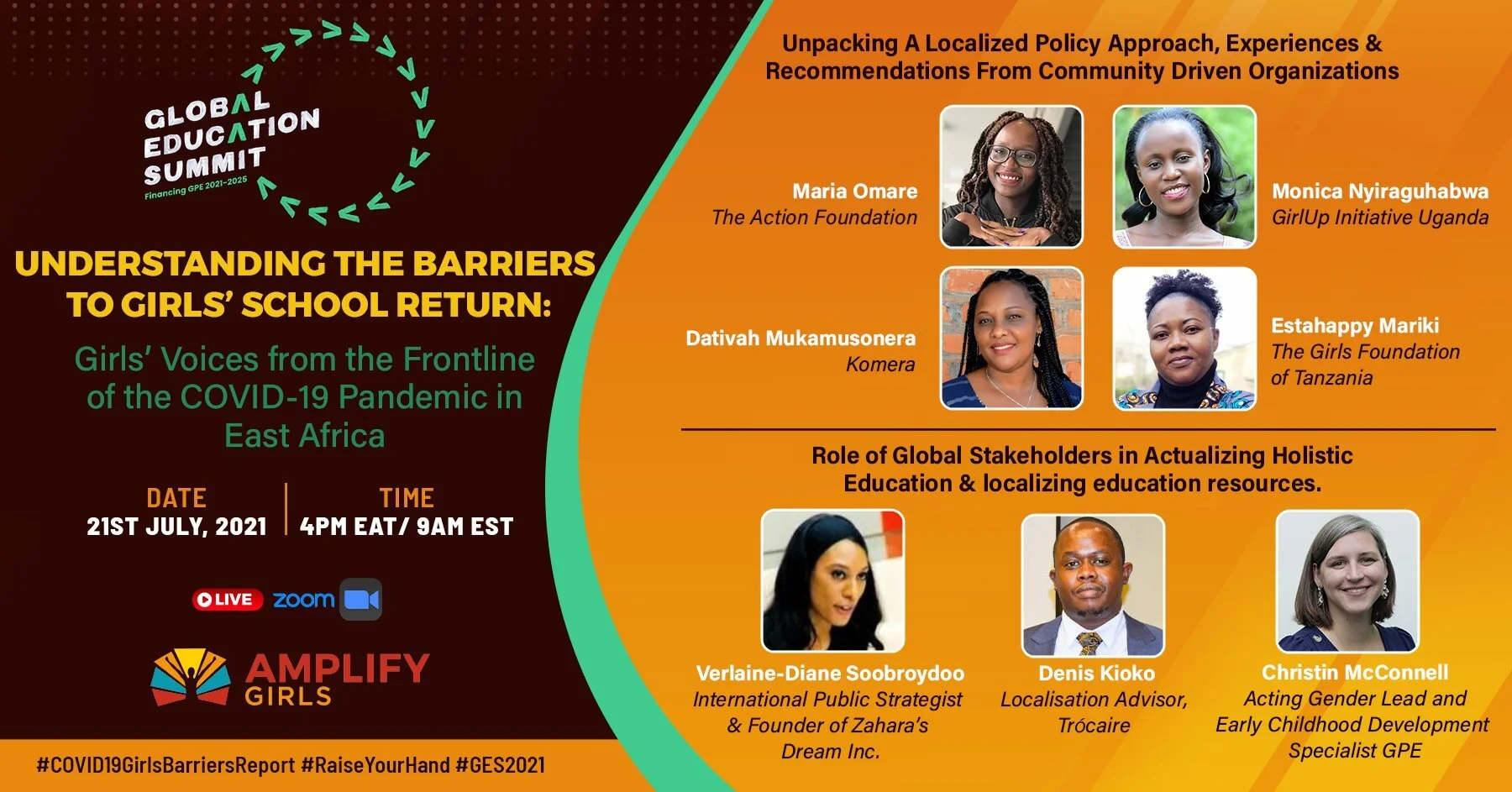 Understanding the Barriers to Girls School Return: Girls' Voices from the Frontline of the COVID-19 Pandemic in East Africa