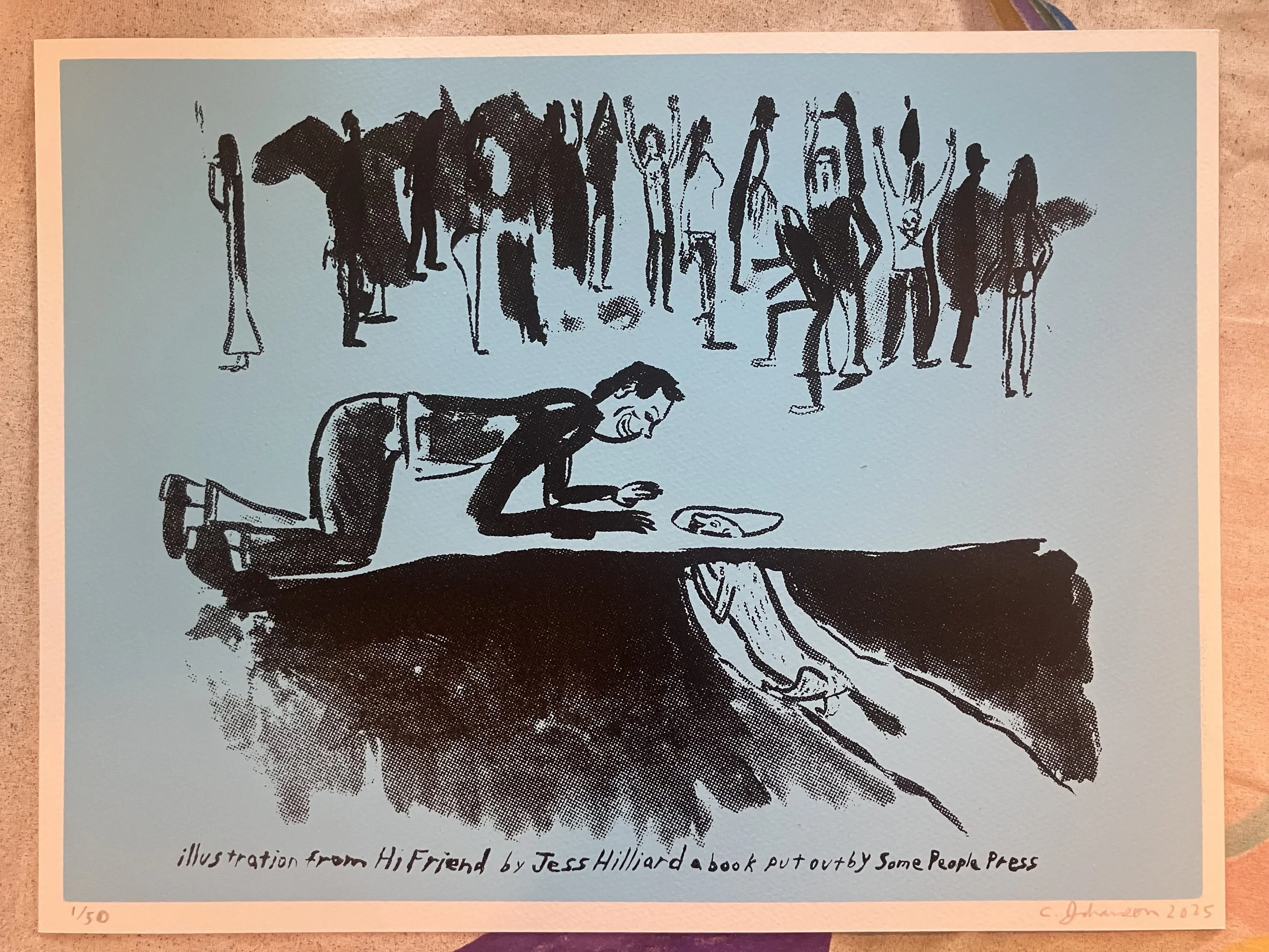 Hi Friend Print by Chris Johanson