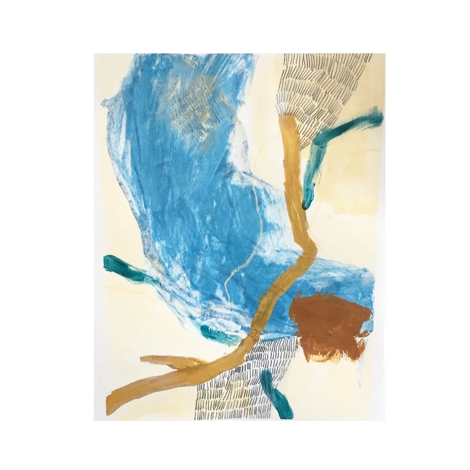 Miniseries Happy No. 2 | acrylic, pastel, graphite, charcoal, matte medium on bristol paper | 9.5" x 12” | 2018