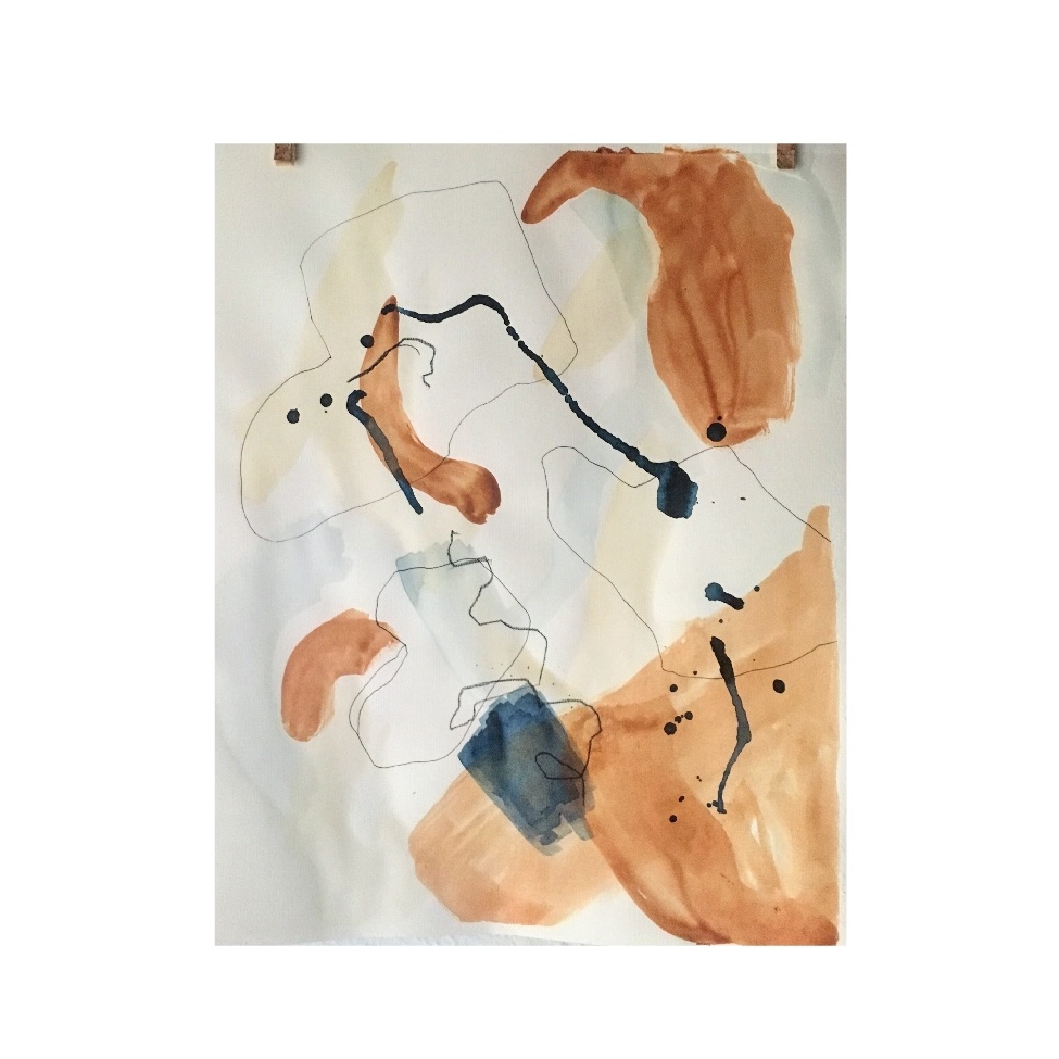 Small Feelings No. 2 | acrylic, ink on canvas paper | 16" x 20" | 2017