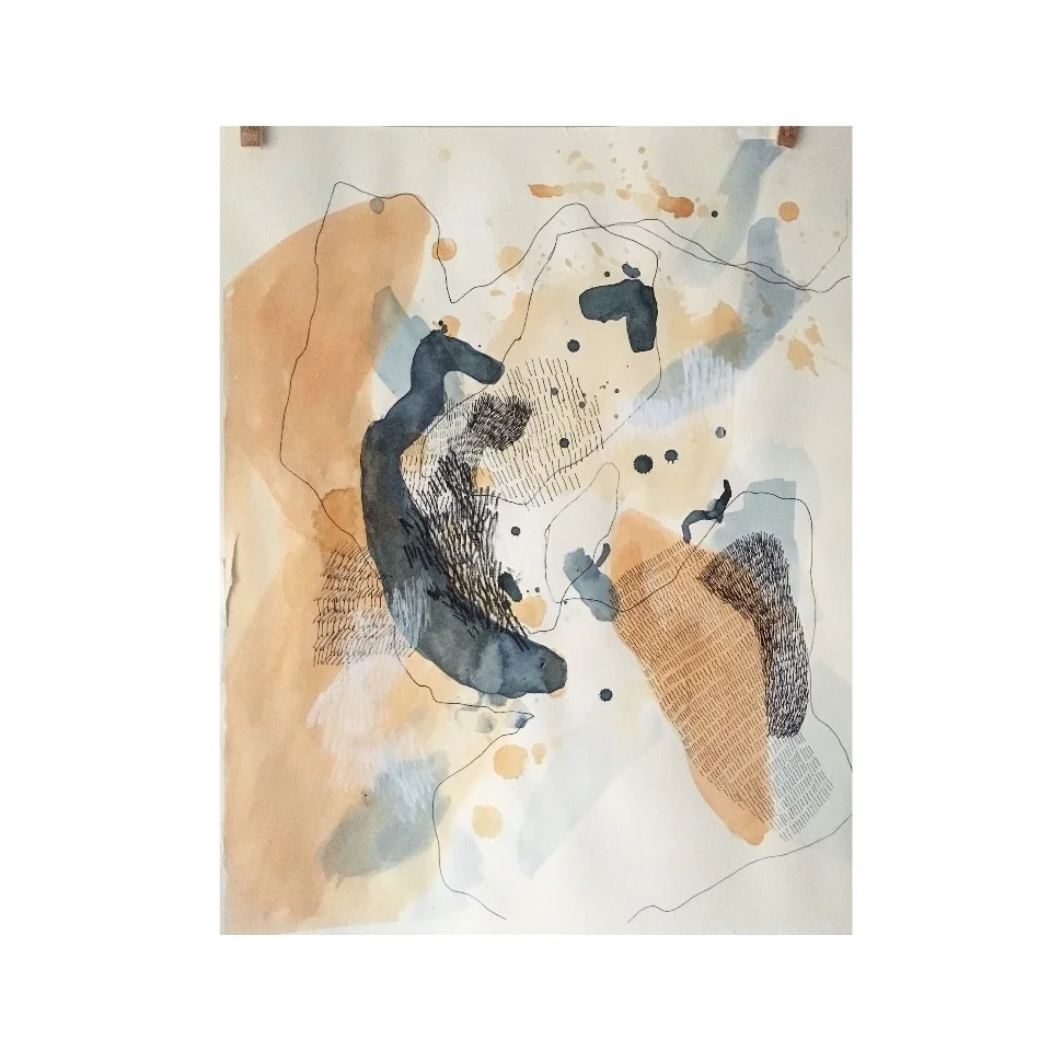 Small Feelings No. 1 | acrylic, ink, and charcoal on canvas paper | 16" x 20" | 2017