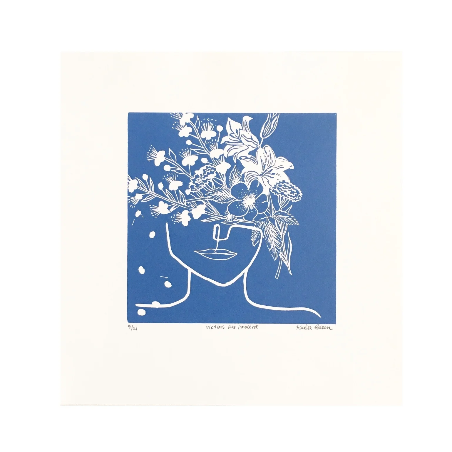 Victims are Innocent | linocut | 10" x 10" | edition of 21 | 2018
