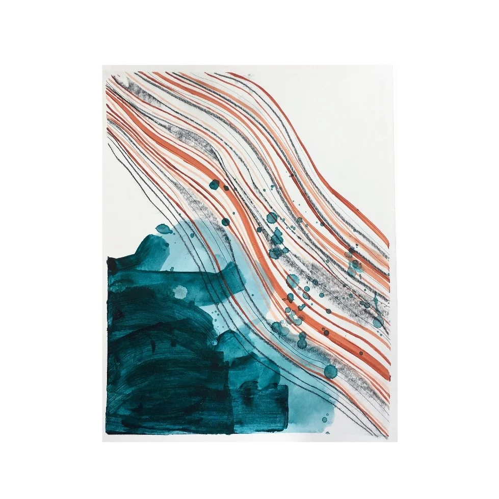 Desert and Sky No. 2 |acrylic, ink and charcoal on bristol paper | 9.5" x 12" | 2018