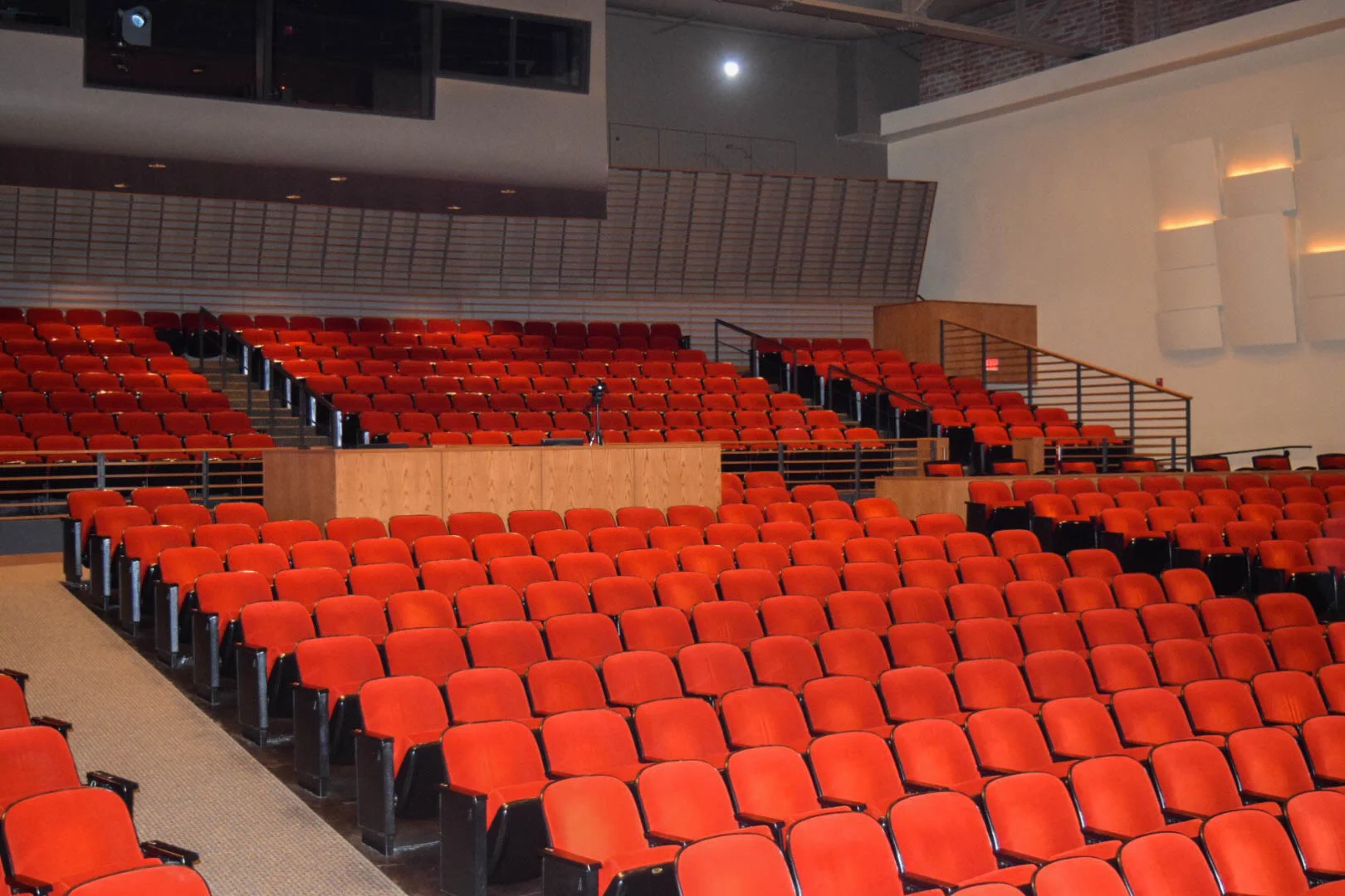 The ensemble performances are held in Garrison Theater . It has a 630 seat capacity.