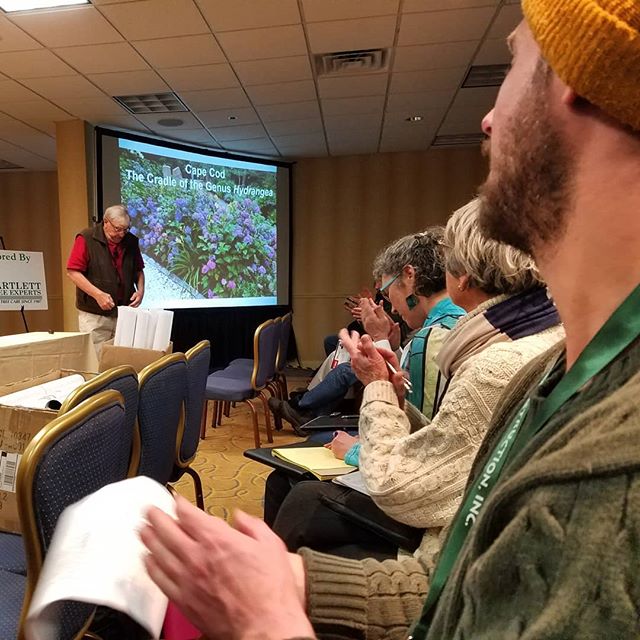 The man, the myth, the legend... Michael Dirr.  If you want to get fired up about plants, check him out!  Written many books and is an active force in the horticultural field.  Great talk yesterday at the CCLA trade show on what plants do well here o