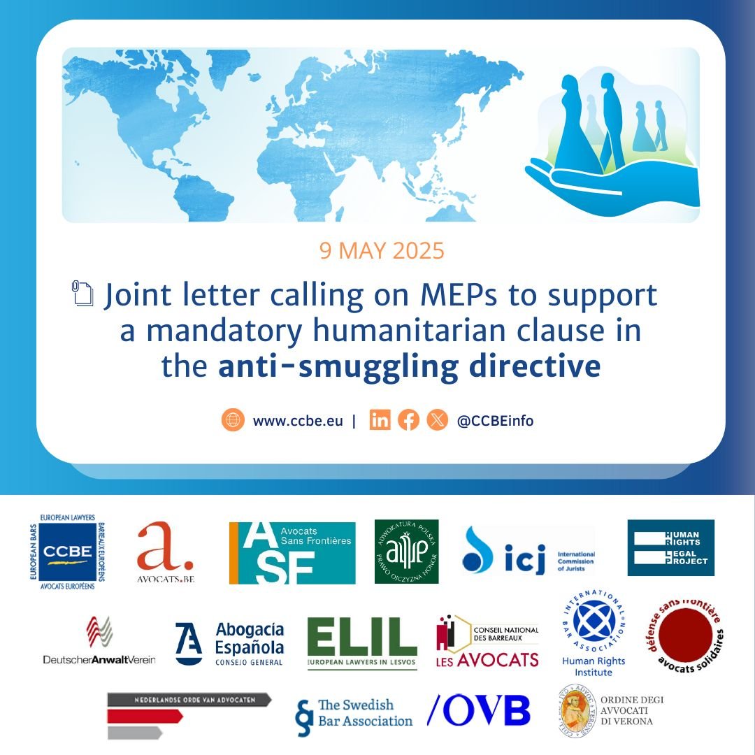 ELIL, together with the CCBE and several organisations of lawyers, organisations providing legal assistance and individual lawyers, have signed a joint letter calling on EU legislators to adopt a narrow definition of the offence of ‘smuggling&