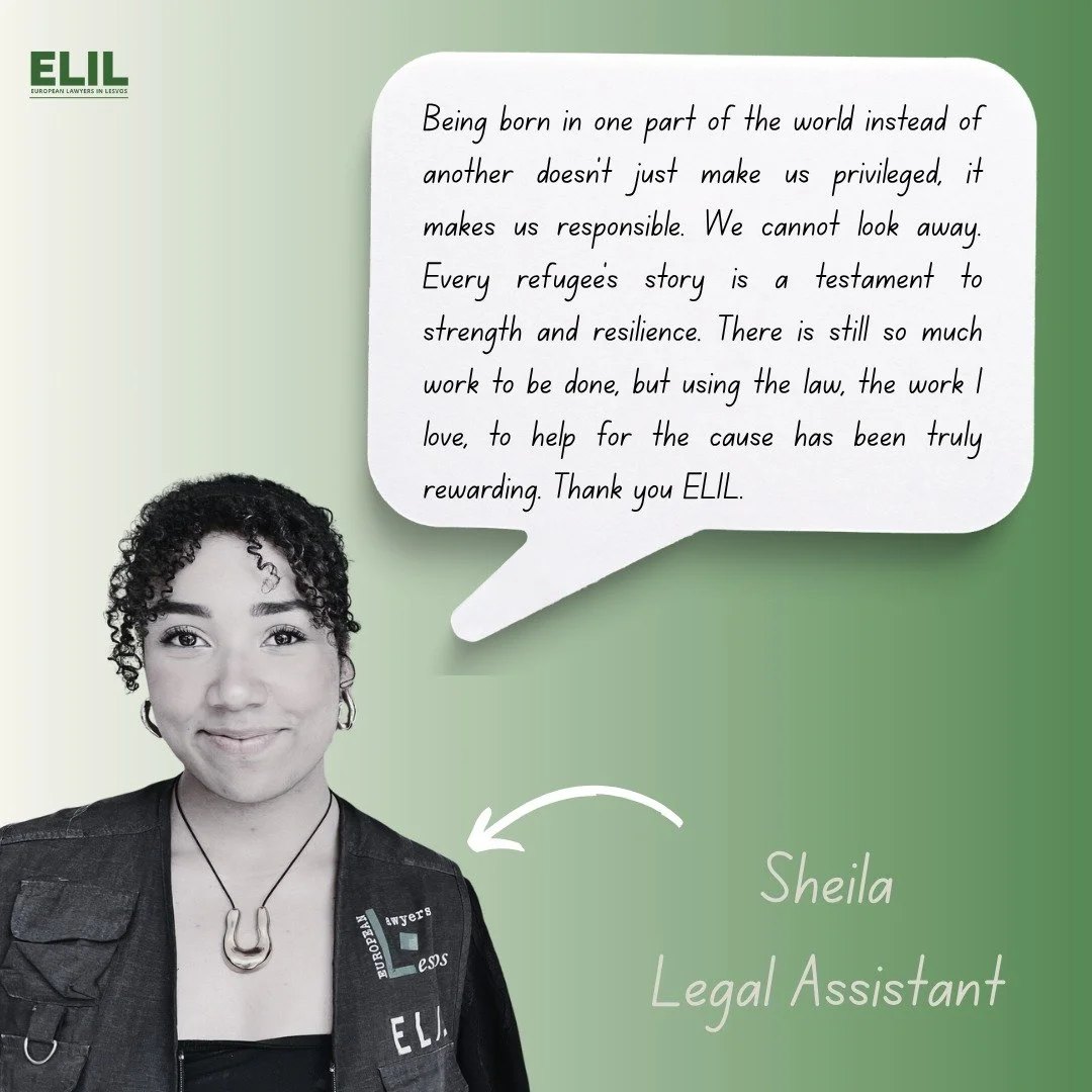 👋 In July, we said goodbye to some of our amazing egal assistants: Sheila (Lesvos), Imana and Mathilde (Athens), and Thuy-An (Thessaloniki). Before leaving, they shared a few reflections on their time with us.
Legal assistants play a vital role in