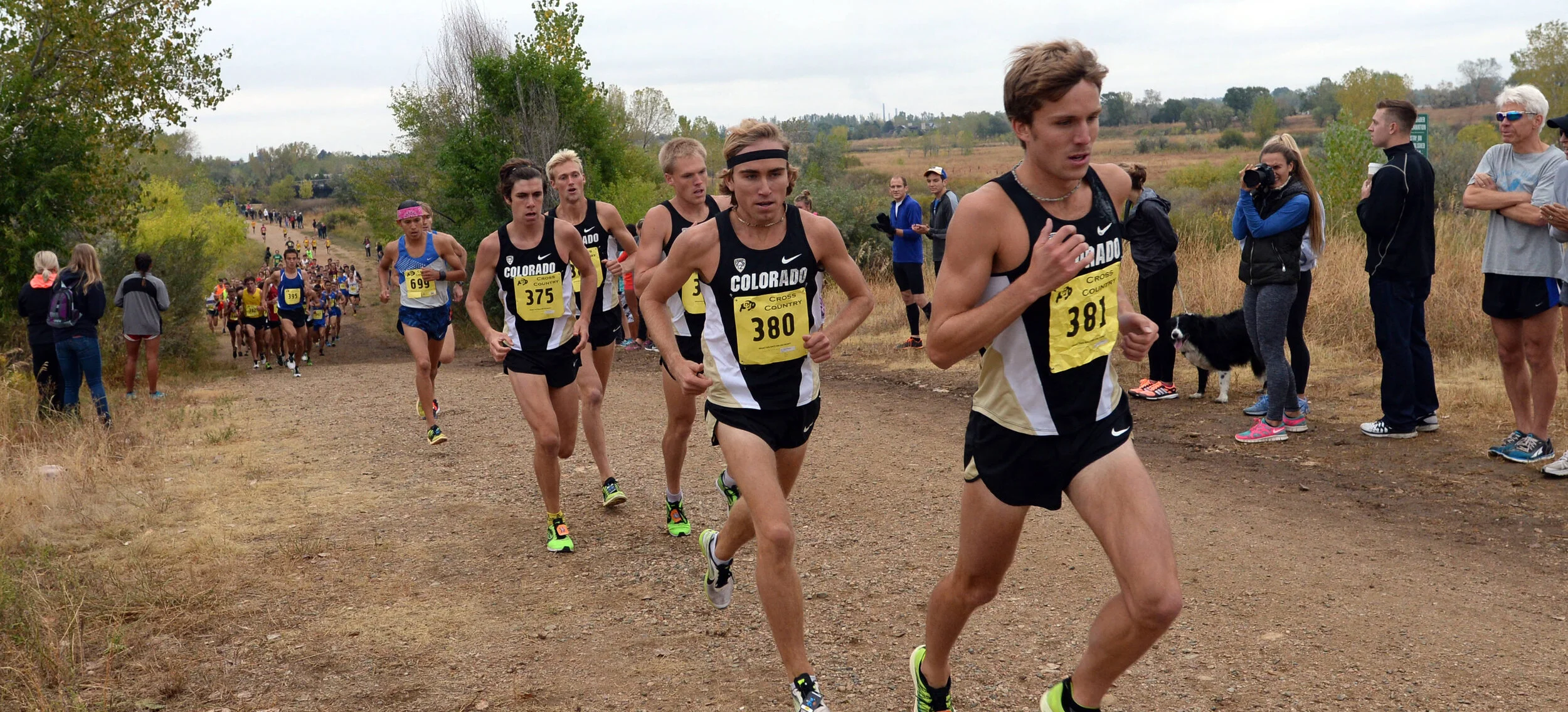 Morgan leading a pack of Buffalo at the Rocky Mountain Shootout in Boulder.