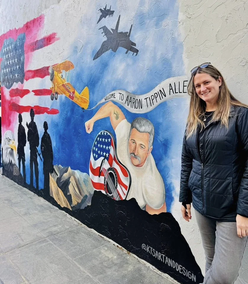 Aaron Tippin Dedication Mural- Middle TN muralist- Katie Tyler/Kts Art and Design