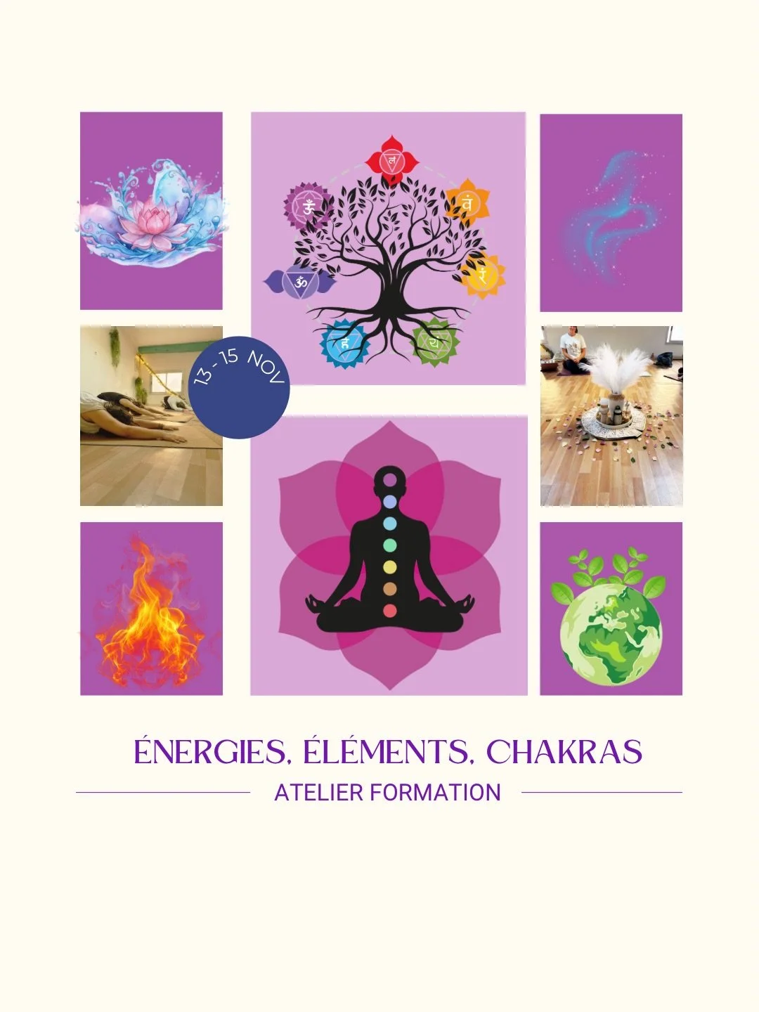 Workshop Yoga - Énergies, Éléments, Chakras