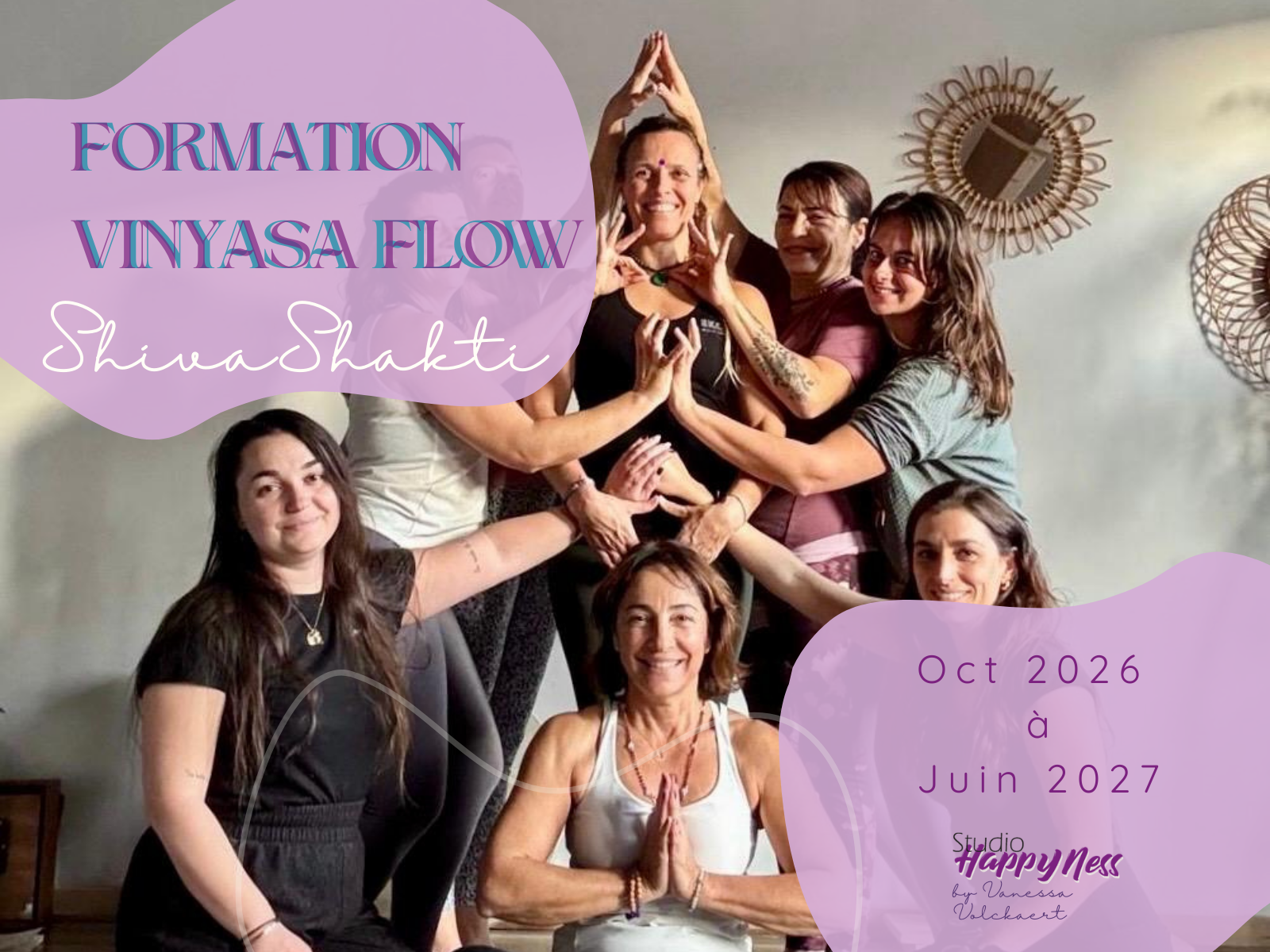 formation professeur de yoga 200h       eurs Vinyasa  flow ShivaShakti au Studio HappyNess à Fréjus