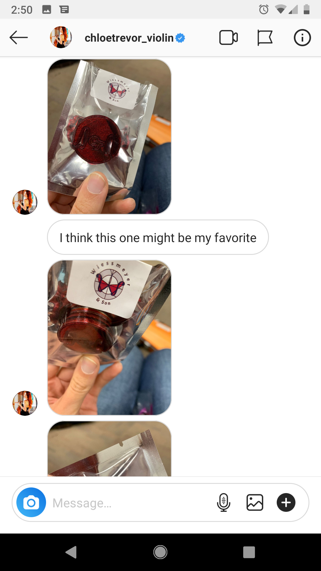 Feedback from Chloé during the design process helped us fine tune color mixes to match her signature red and black music academy colors.