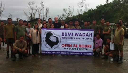 With the Philippines Army following Typhoon Ruby, Western Samar.