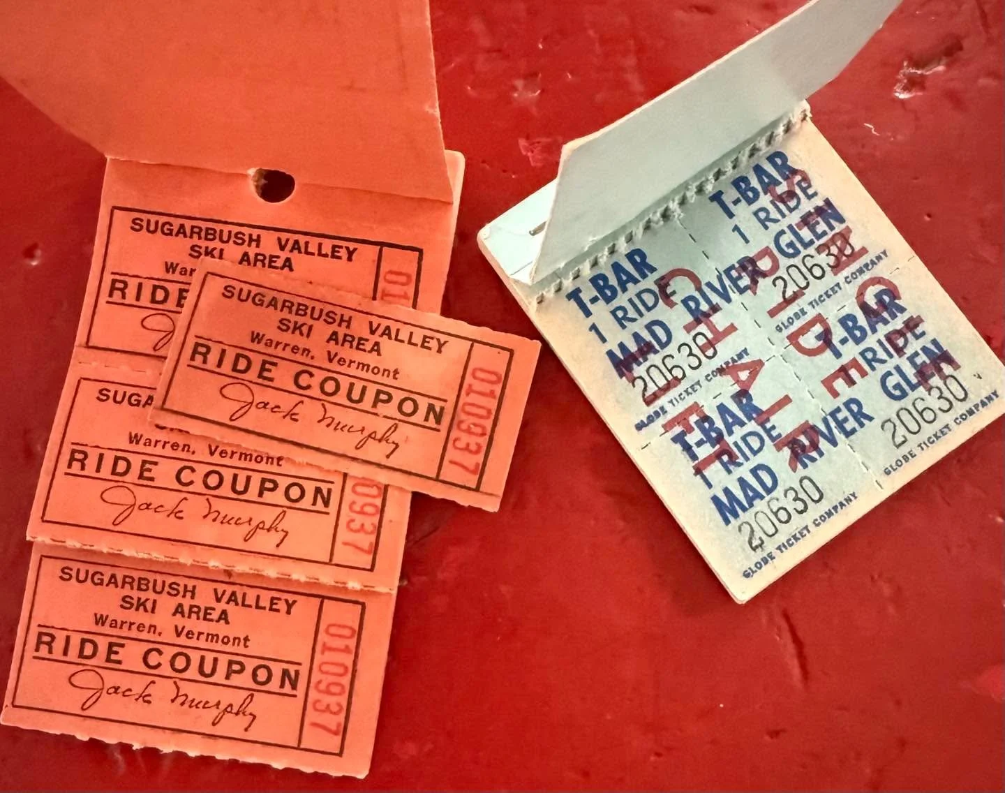 Vintage Sugarbush and Mad River ticket books are up for grabs as part of our Vintage Online Auction! Lots of cool ski and snowboard stuff! Listings on our website #madriverglen #sugarbushvt #waitsfieldvt #skimemorabilia #vintageski #skivermont #singl