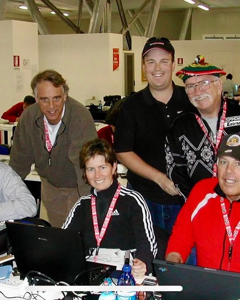 Here&rsquo;s Gary Black Jr., publisher of Ski Racing Magazine (in red jacket) in Bormio at the 2005 World Championships. Vermont Ski &amp; Snowboard Hall of Fame will be posthumously awarding him the Paul Robbins Journalism Award on May 30th at Killi