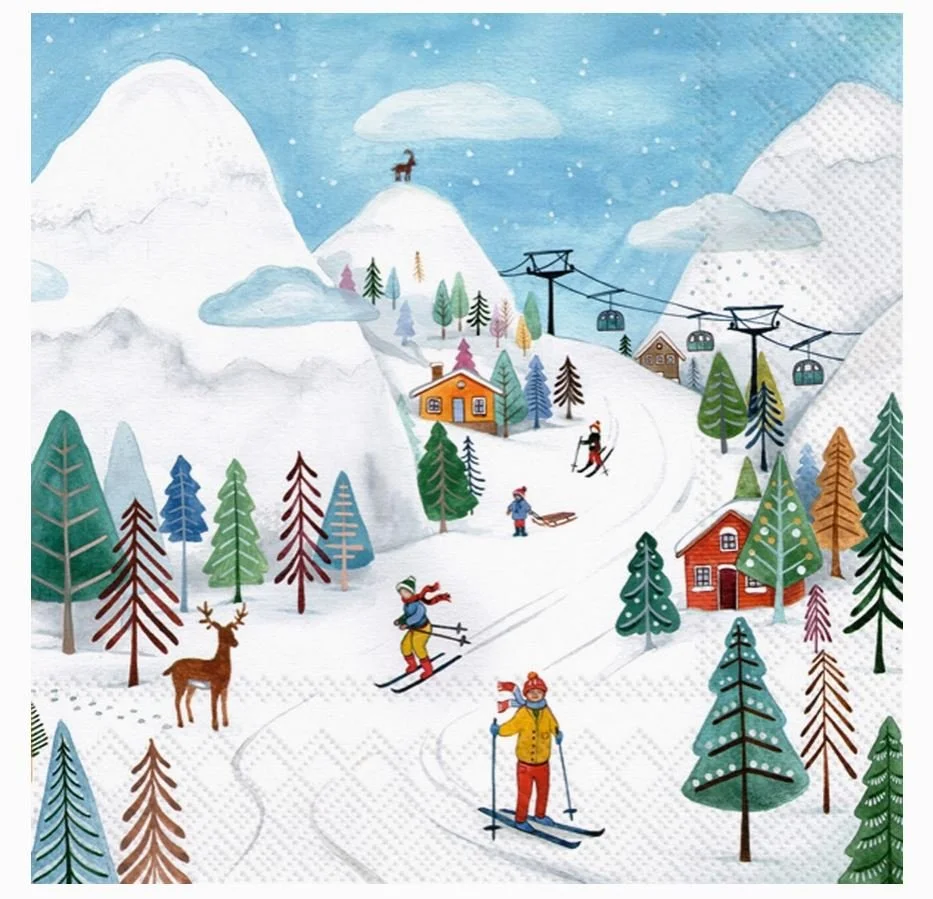 Paper Cocktail Napkins Pk/20 Winter Joy Christmas