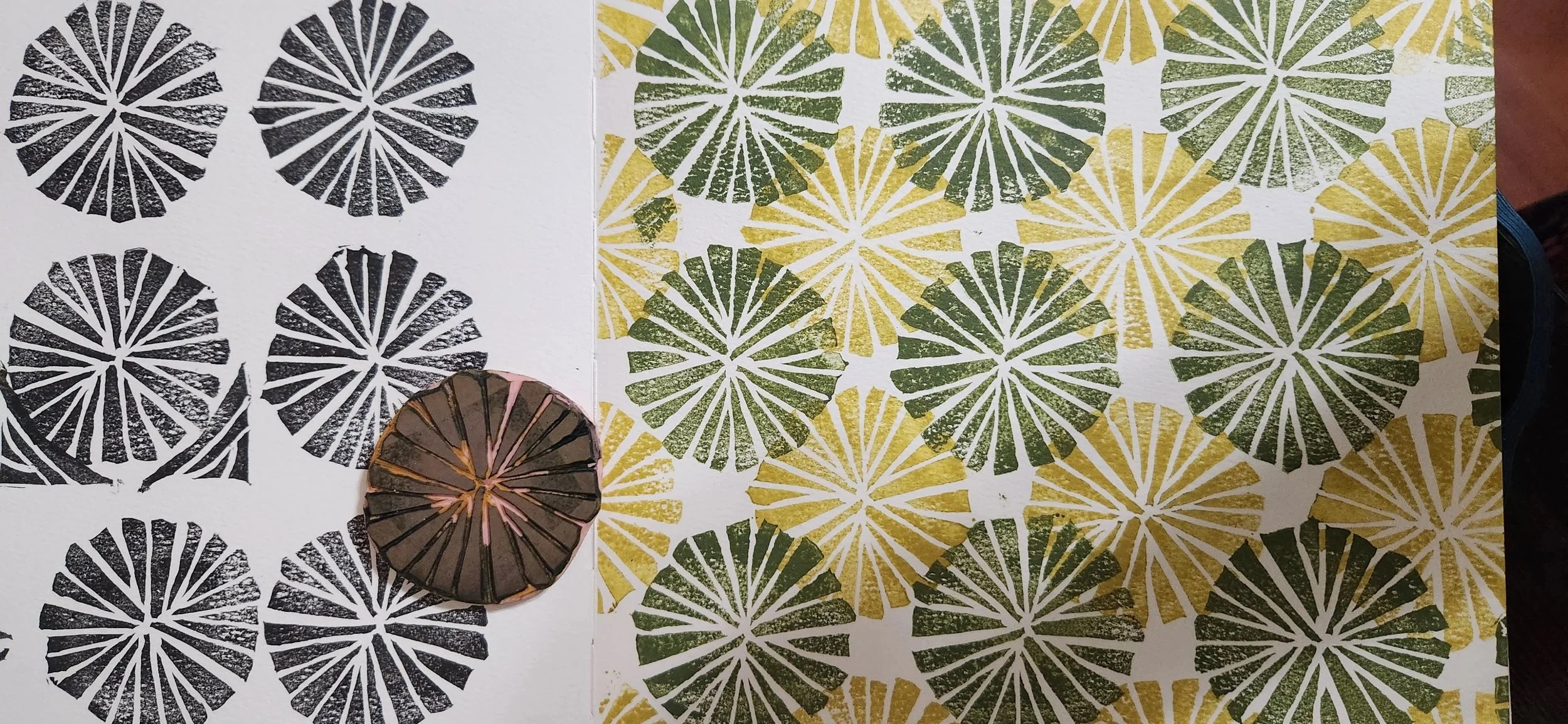 Stamp carving and printing experiments