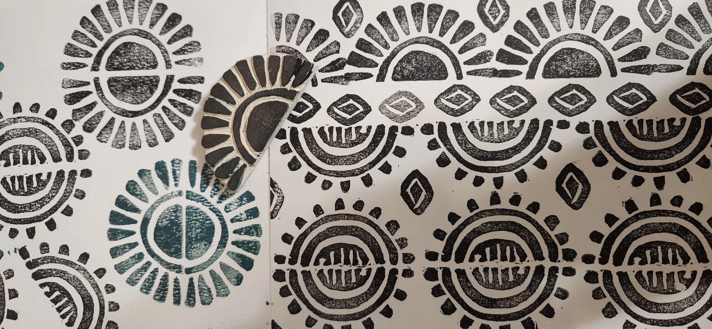 Stamp carving and printing experiments