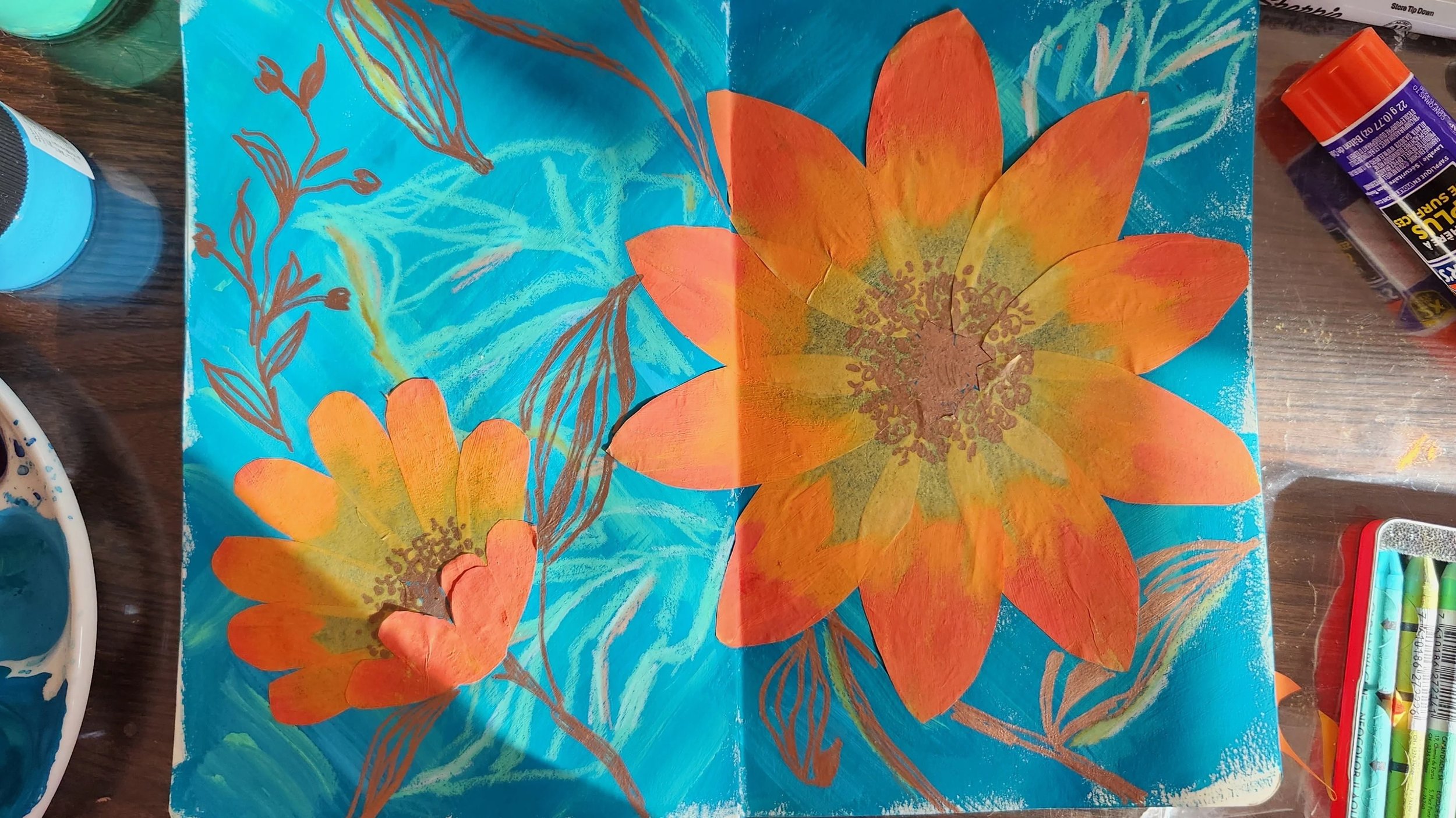 Collage experiment inspired by Eric Carle
