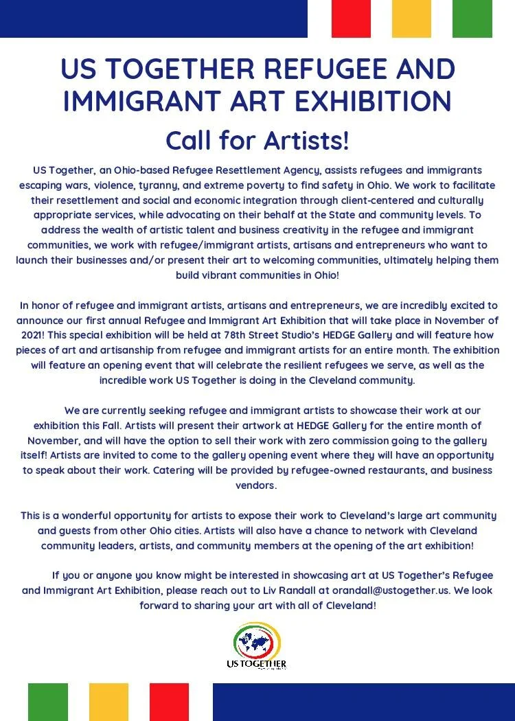 US Together Immigrant and Refugee Art Exhibition: Call for Artists!