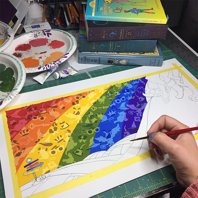 and voila! our rainbow of oz shapes! it makes me so happy!