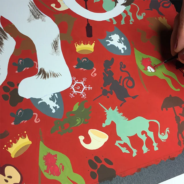 painting the tiny roaring lions on the battle standards made me all the more grateful for a good brush and a magnifying lamp to paint by!