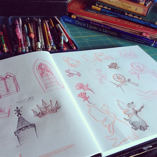 sleeping beauty has been illustrated beautifully for centuries… so i started sketching, too.