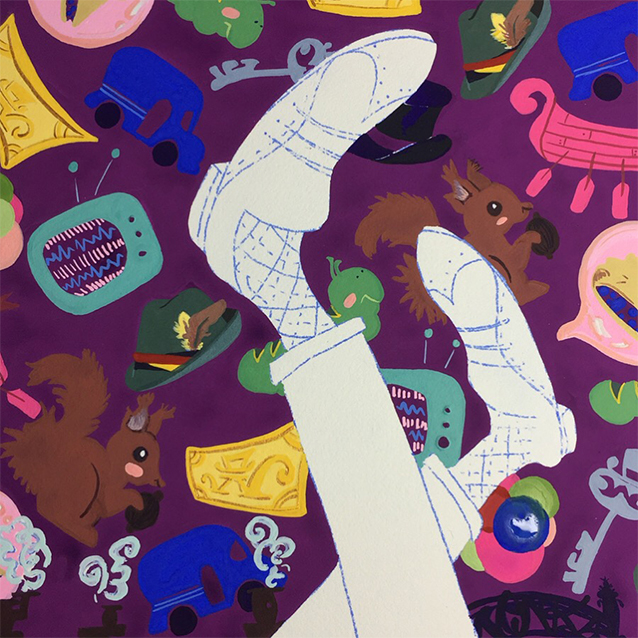 i always save painting the characters’ feet for last. it helps me decide on colours to use to make them stand out from the background. plus, since it’s “the faerie tale feet” series, it just kinda makes sense. 