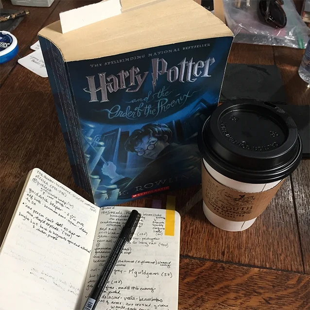 i always start a new faerie tale feet painting by doing all the research i can. for ron, of course, i got to reread all the harry potter books, taking copious notes about how our favorite tall, lanky redheaded hogwarts express companion made an impact on all the other characters.