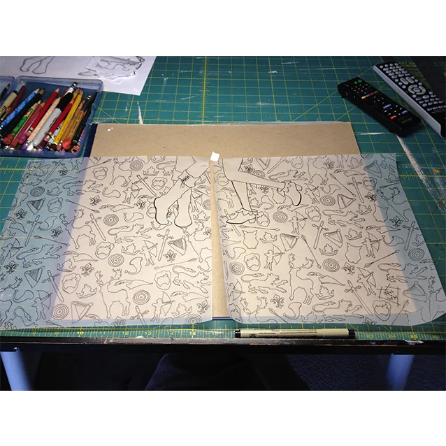here are the final background patterns for both robin and marian.