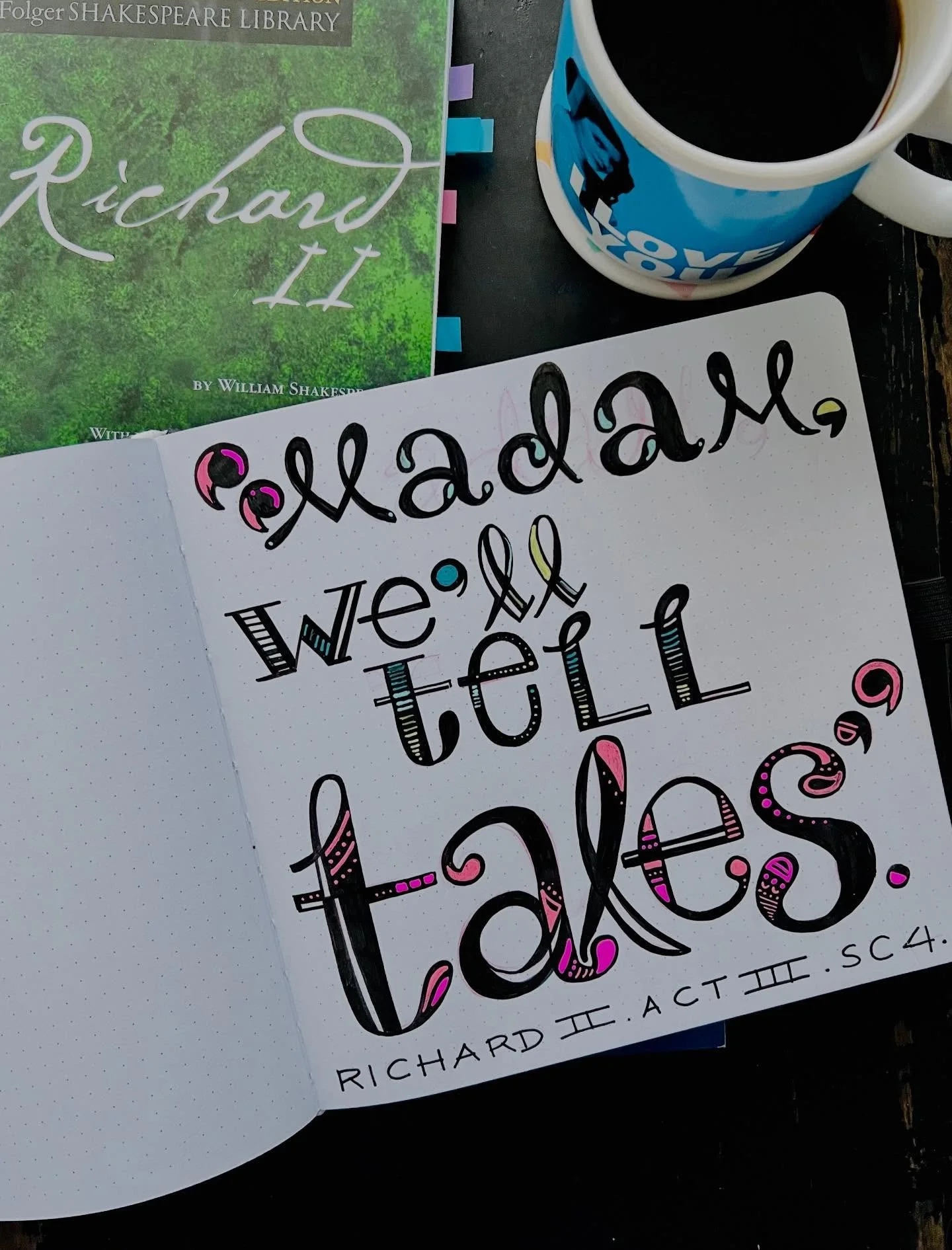 ✨✒️ &ldquo;madam, we&rsquo;ll tell tales.&rdquo; ~ lady, from RICHARD II, act III, scene 4. 🖋️✨
😜
oh, goodie. more politics and fleeing the country and whoever wants to take over can imprison/send the monarchs into exile... BUT the good news is, i 