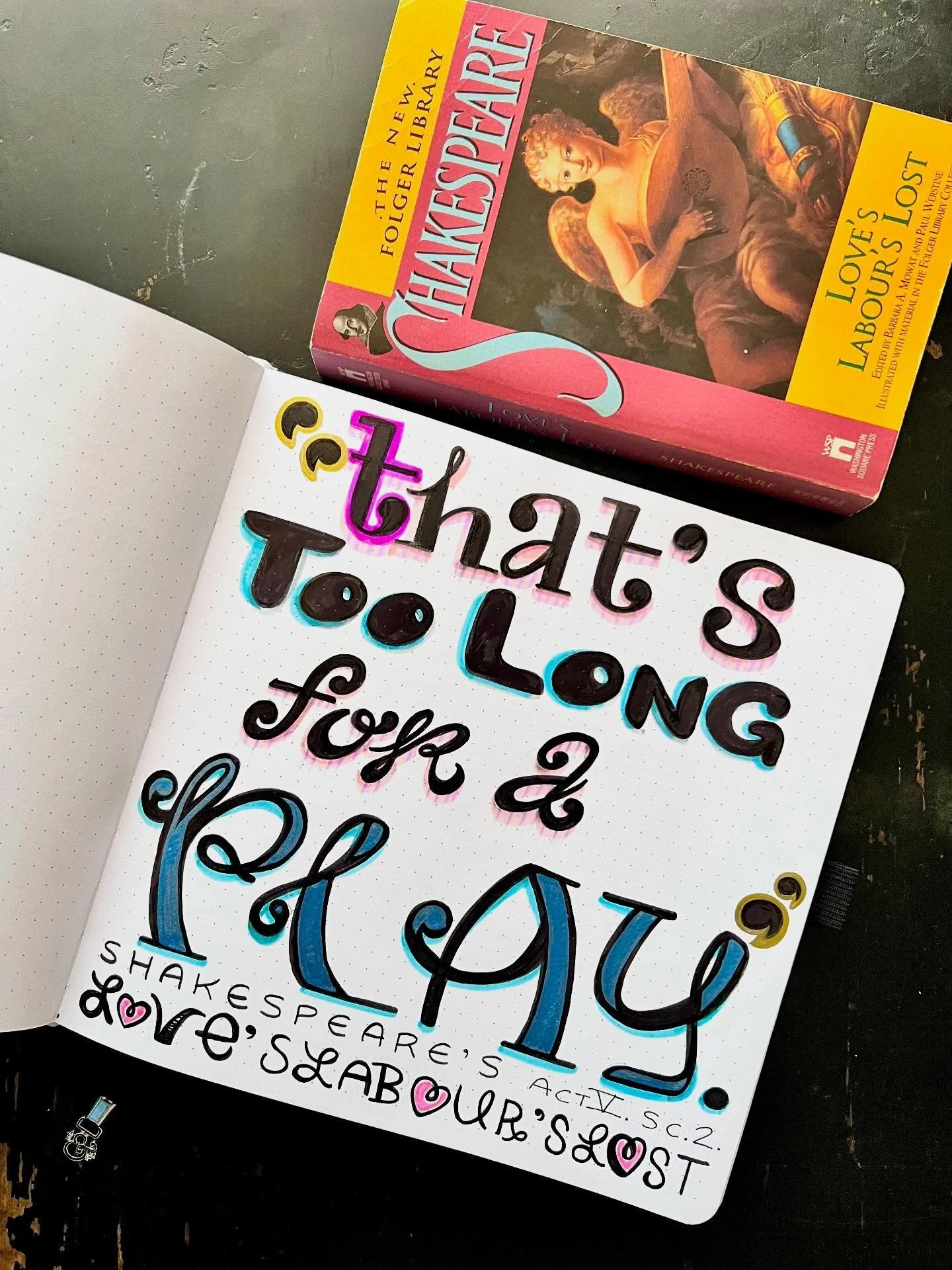 ✨🎭 &ldquo;that&rsquo;s too long for a play.&rdquo; ~ berowne, LOVE&rsquo;S LABOUR&rsquo;S LOST, act V, scene 2. 🎭✨
💘
ooooo-deeee-lolly, it&rsquo;d been awhile since i got to read a shakespeare comedy. (going alphaetically through 1/2 the known can