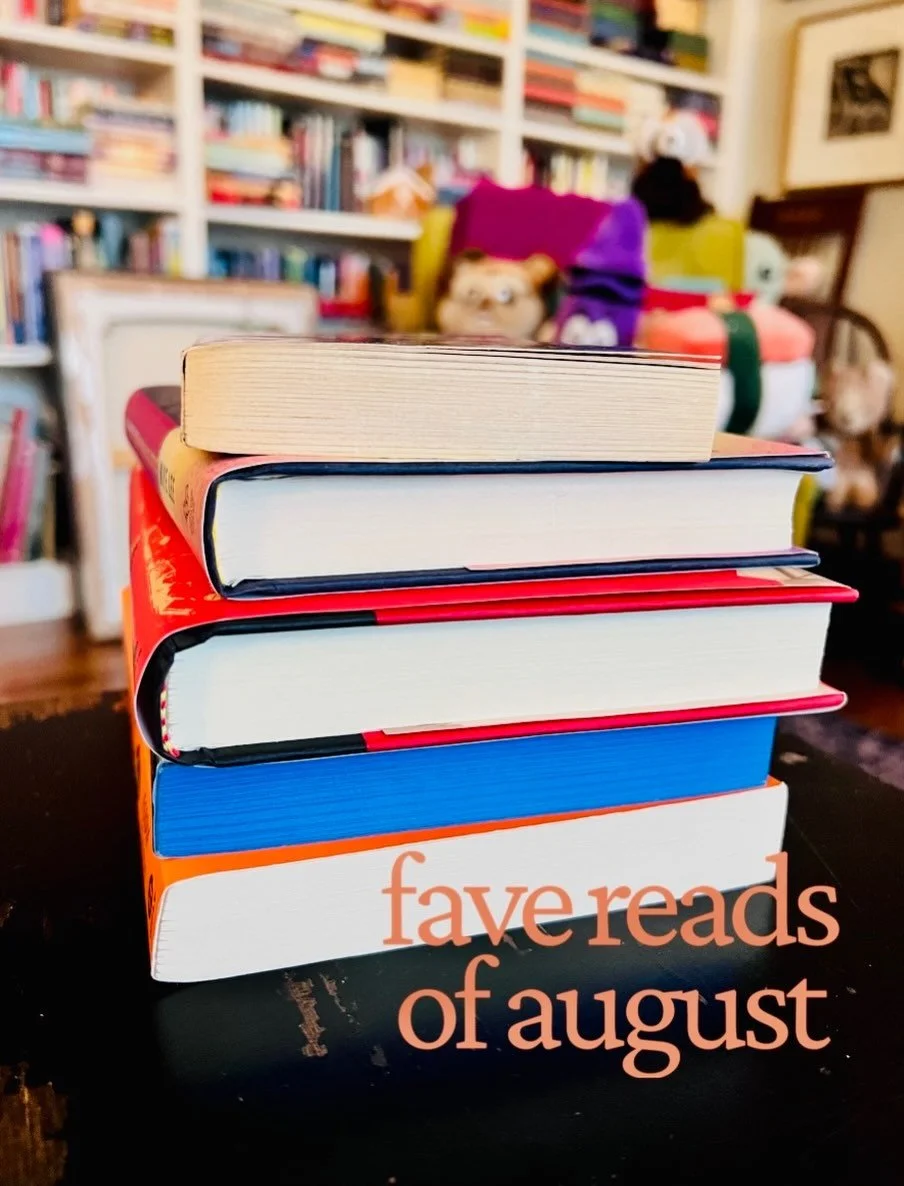 ✨📚 i&rsquo;m not sweating, i&rsquo;m just dripping casual, glimmering book joy tears onto the page! (indulge me, won&rsquo;t you?) 📚✨
☀️
for personal and (mostly) inexplicable reasons, here were a few of my fave reads of august:

💘 TWELFTH NIGHT, 