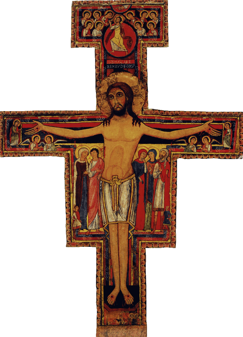 Original San Damiano Cross painted around 1100 AD.