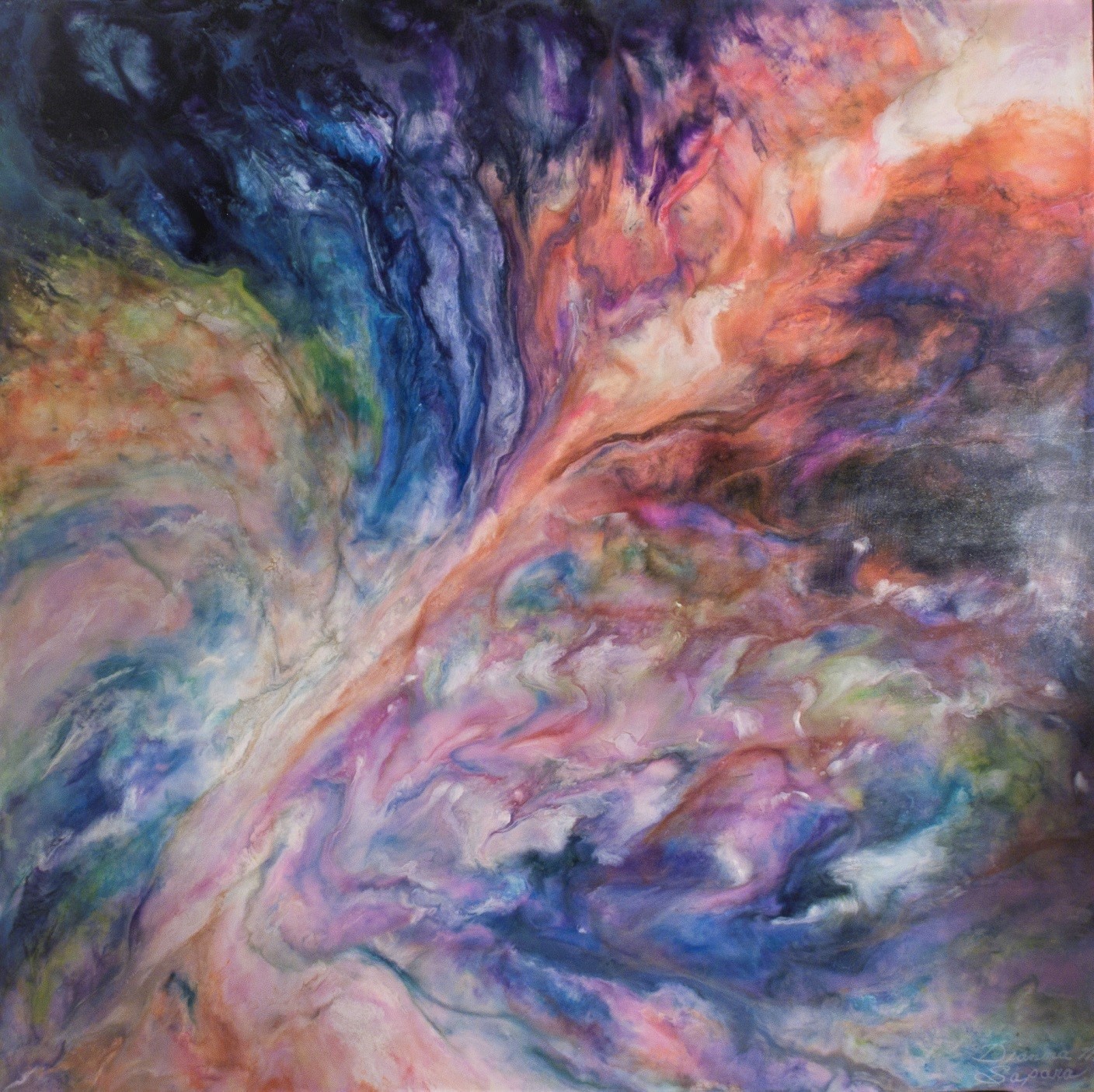 DiannaSapara_pic.2-Trifid Nebula,EncausticMixedMedia,30X30x1..jpg