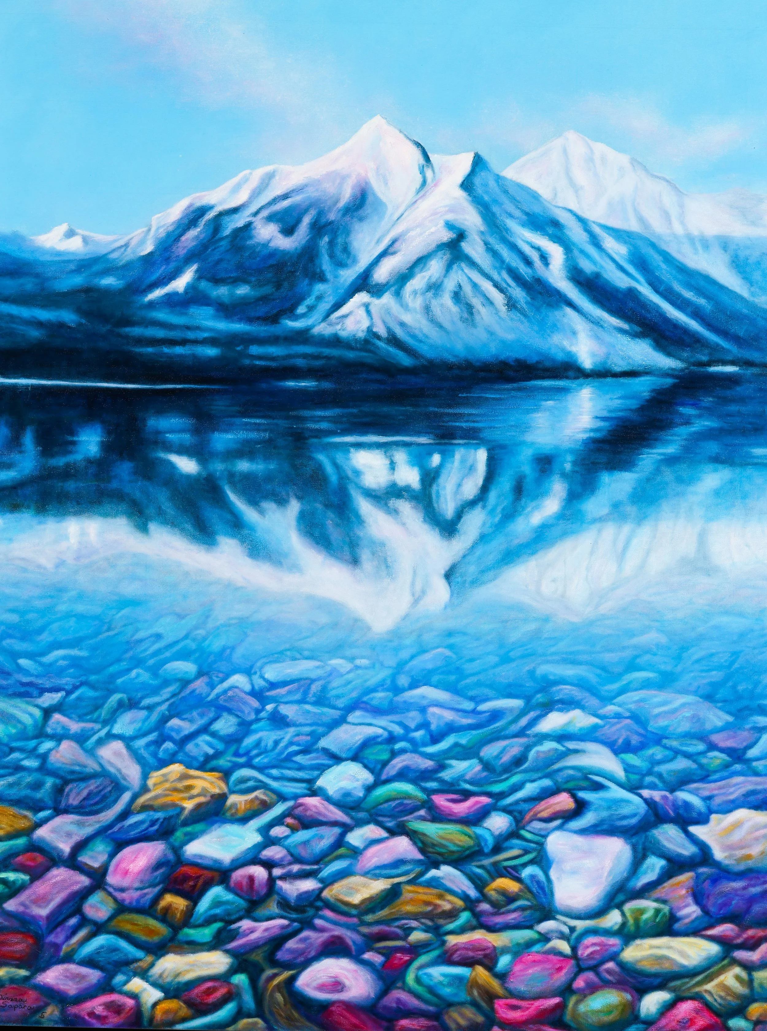 Vibrant Stones Beneath Serene Summit.40x30F.Oil.300dpi.3700.D82A1807.JPG