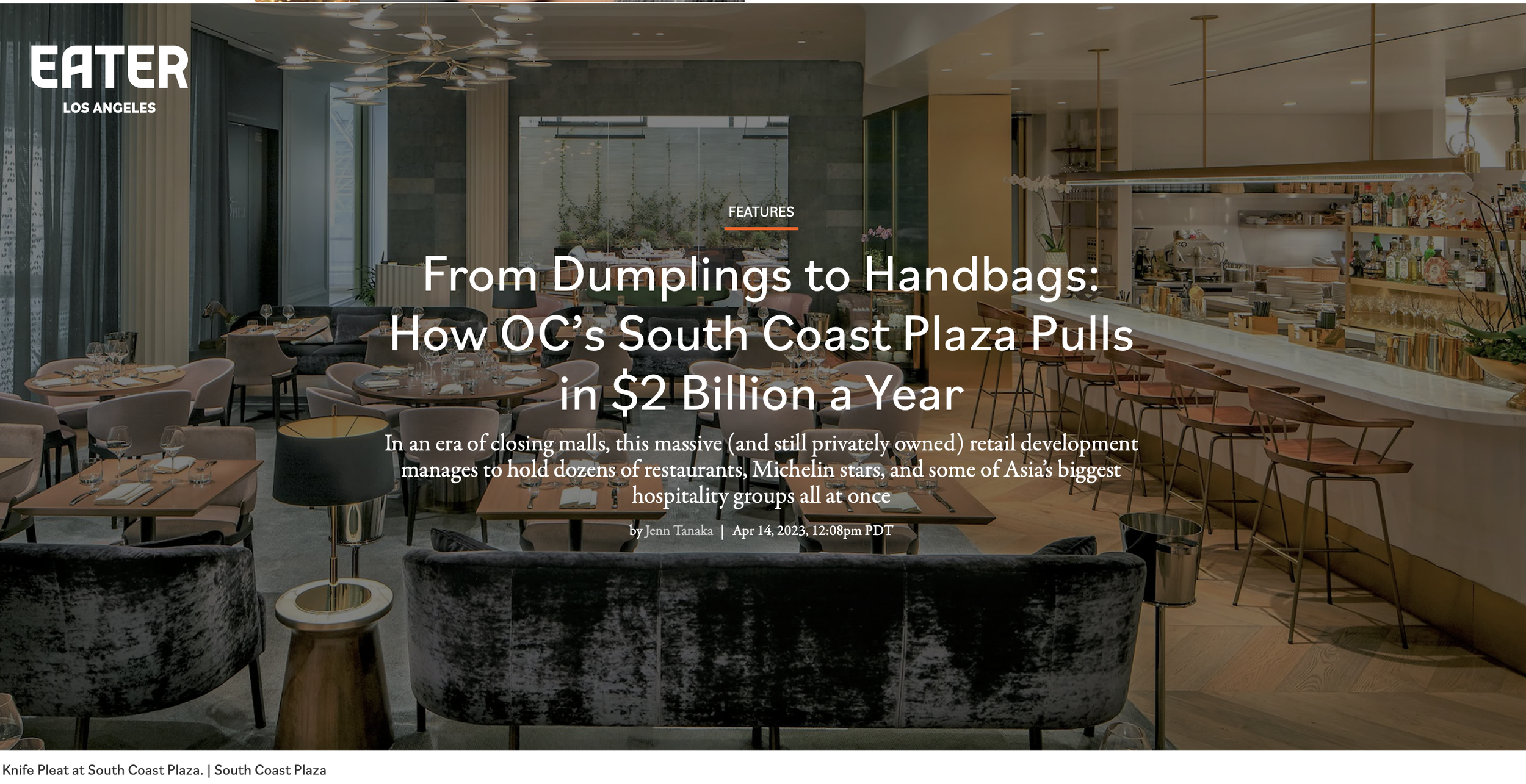 Dining Destination: South Coast Plaza 