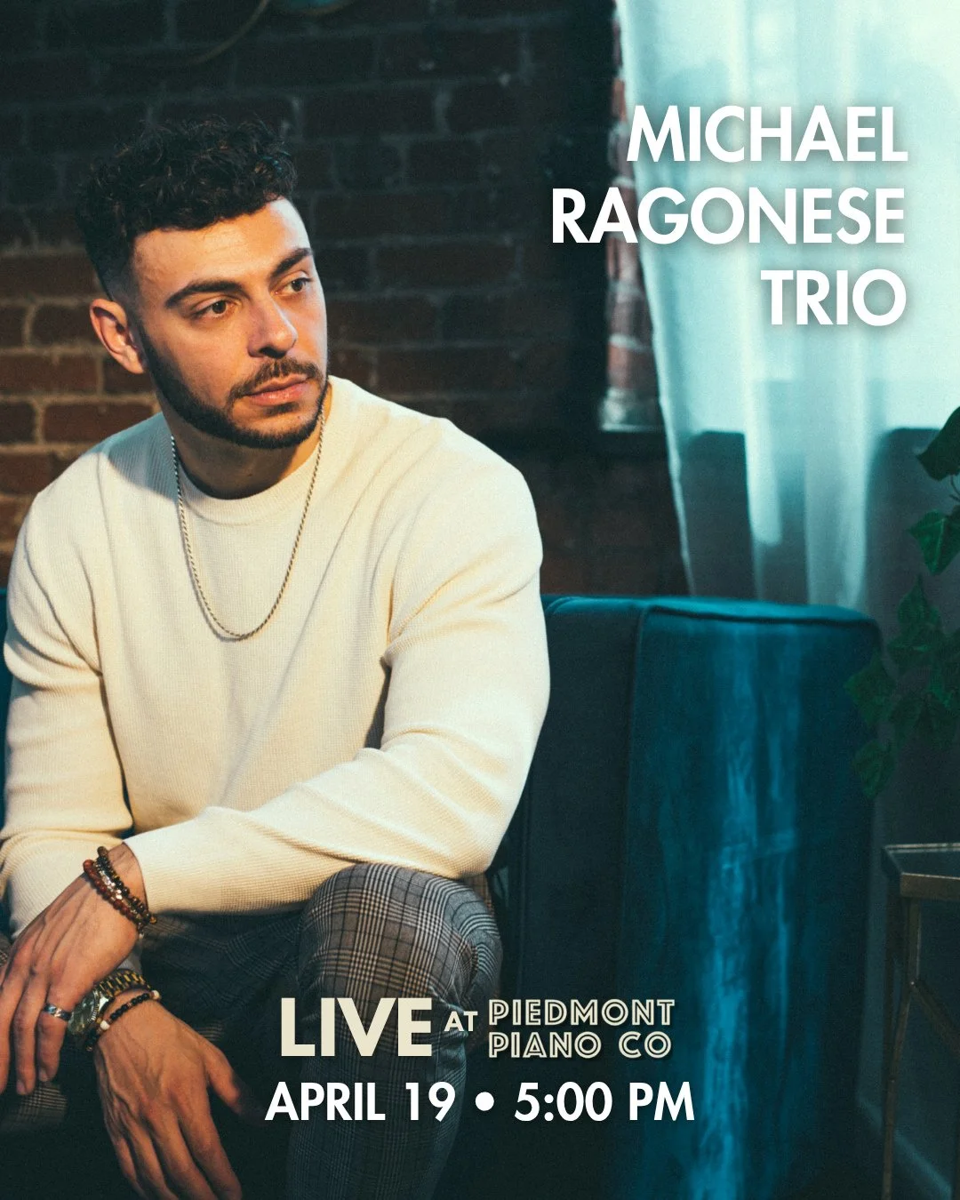 THIS SUNDAY 🎶 Michael Ragonese Trio⁠
Sunday, April 19, 2026 | 5:00 PM⁠
⁠
Los Angeles&ndash;based jazz pianist and composer Michael Ragonese brings his trio to the piano store, continuing the tour celebrating his newest album Chasing Calm, released o