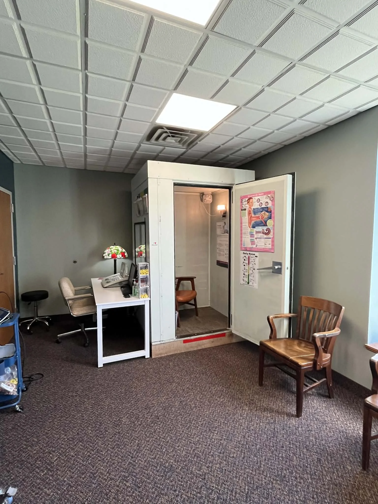 Back Mountain Hearing Care test booth