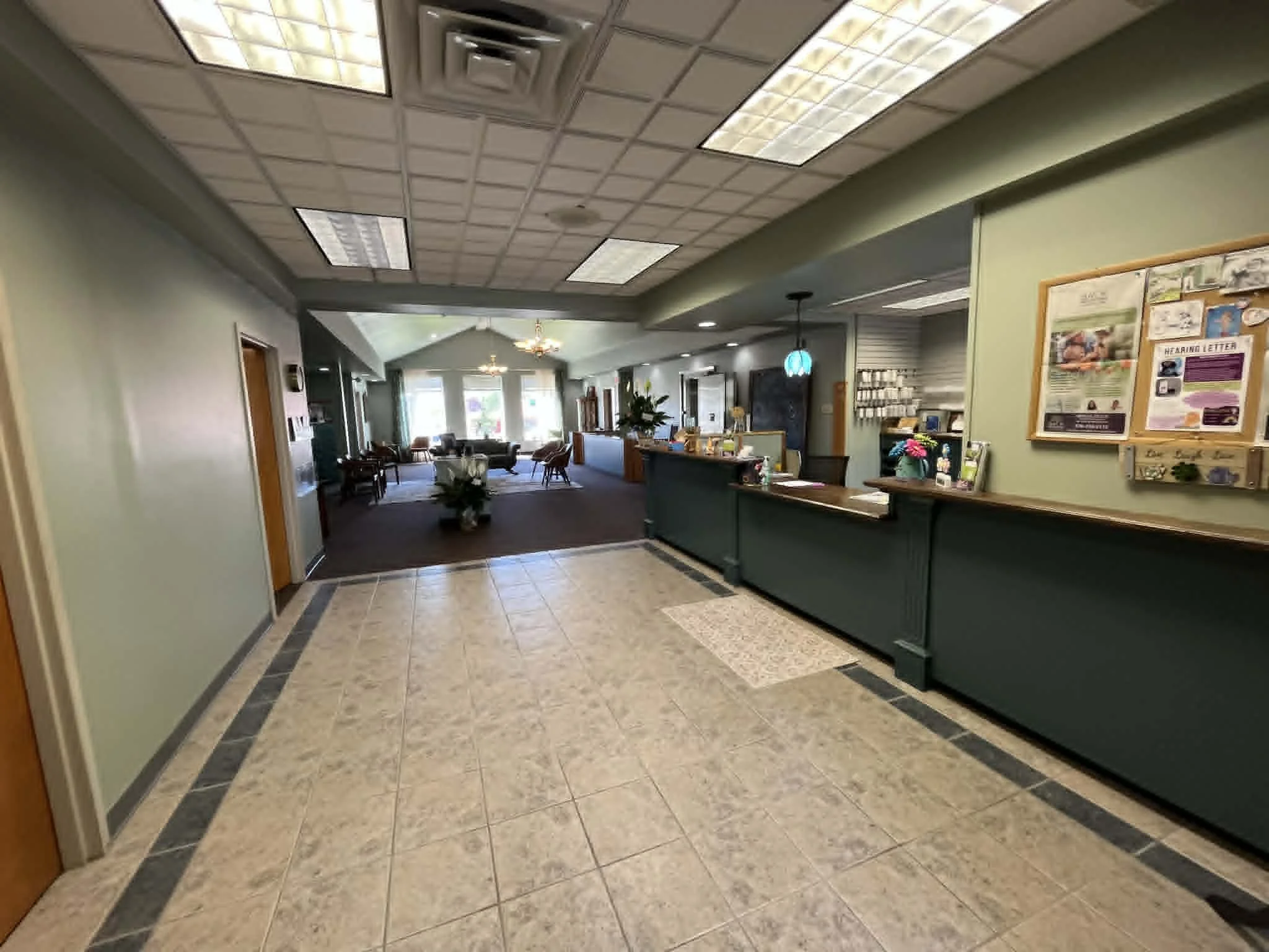 Check in desk and waiting room view