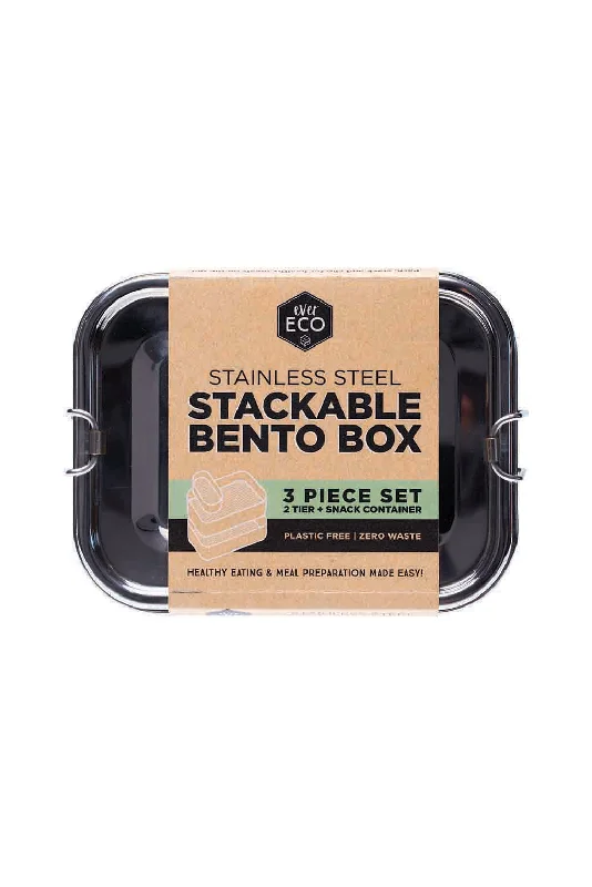 EVER ECO Stackable Bento Box 2 Tier + Mini Container
