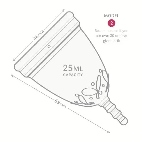 JuJu Menstrual Cup model two 2 03