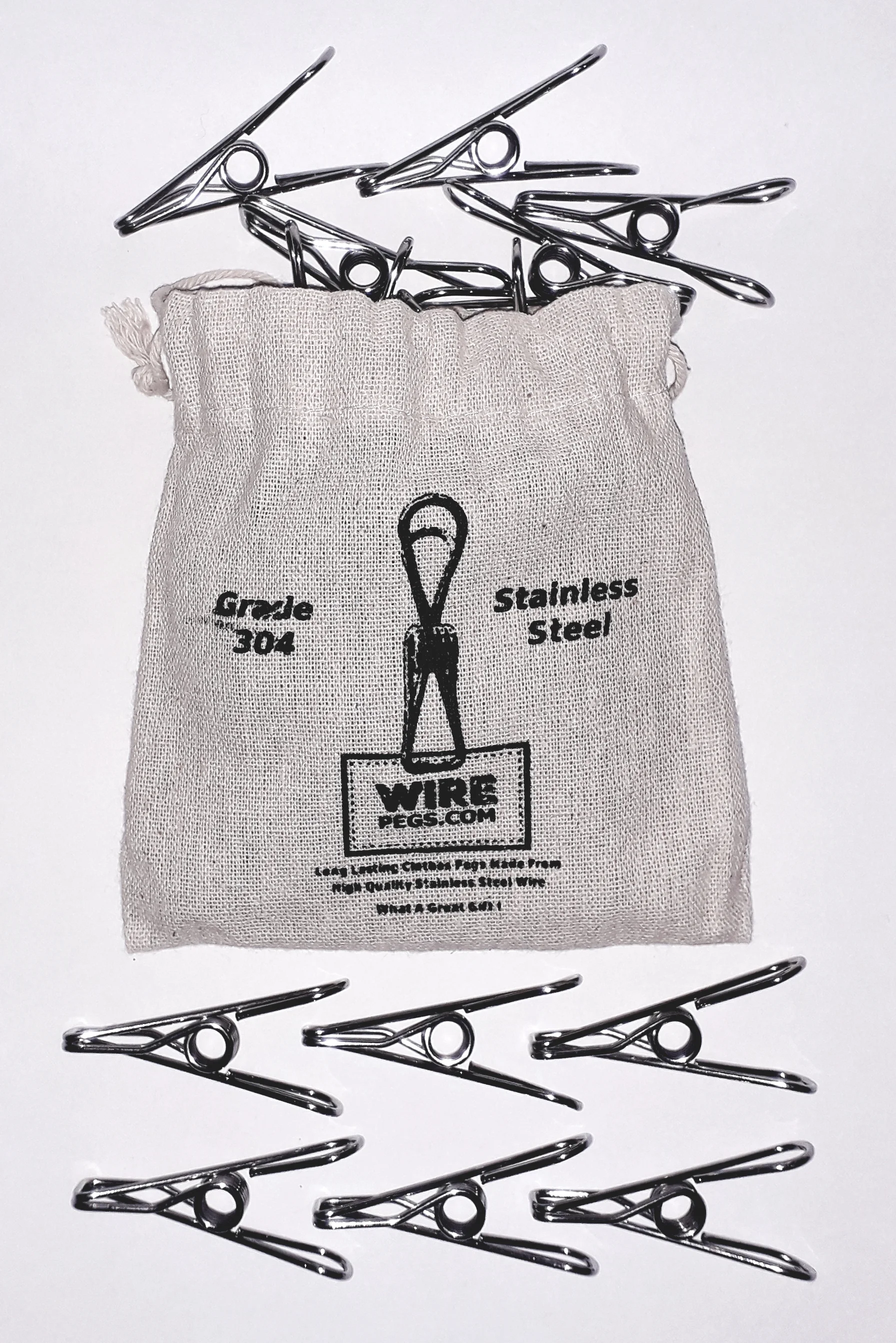Wire Pegs - Stainless Steel Clothes Pegs