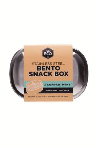 Ever Eco Stainless Steel Bento Snack Box - 3 Compartments
